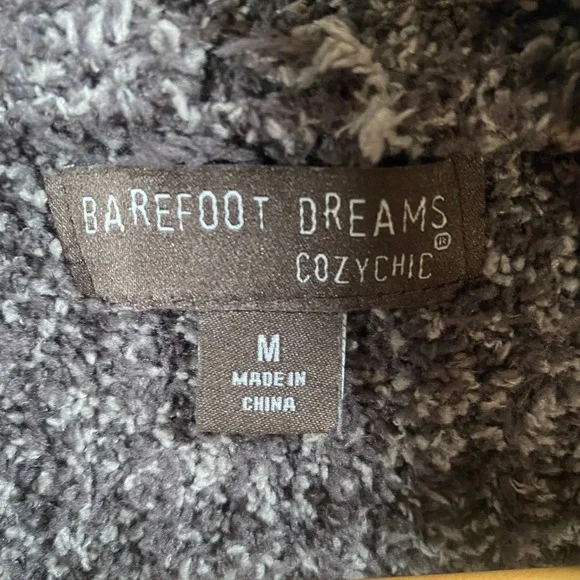 Barefoot Dreams CozyChic Cardigan Shawl Collar Open Front Size Medium Cozy - Picture 5 of 8